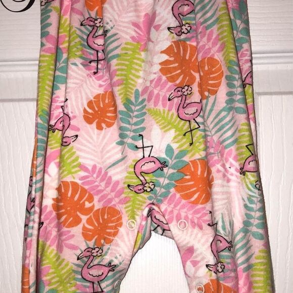 CJP Baby Baby Girls Flamingo Sleeveless Romper Coverall 3/6M - Picture 2 of 2